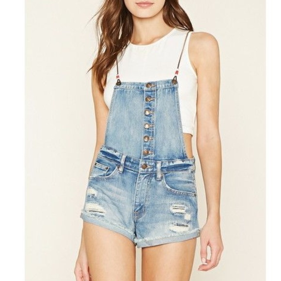 shorts with overall straps